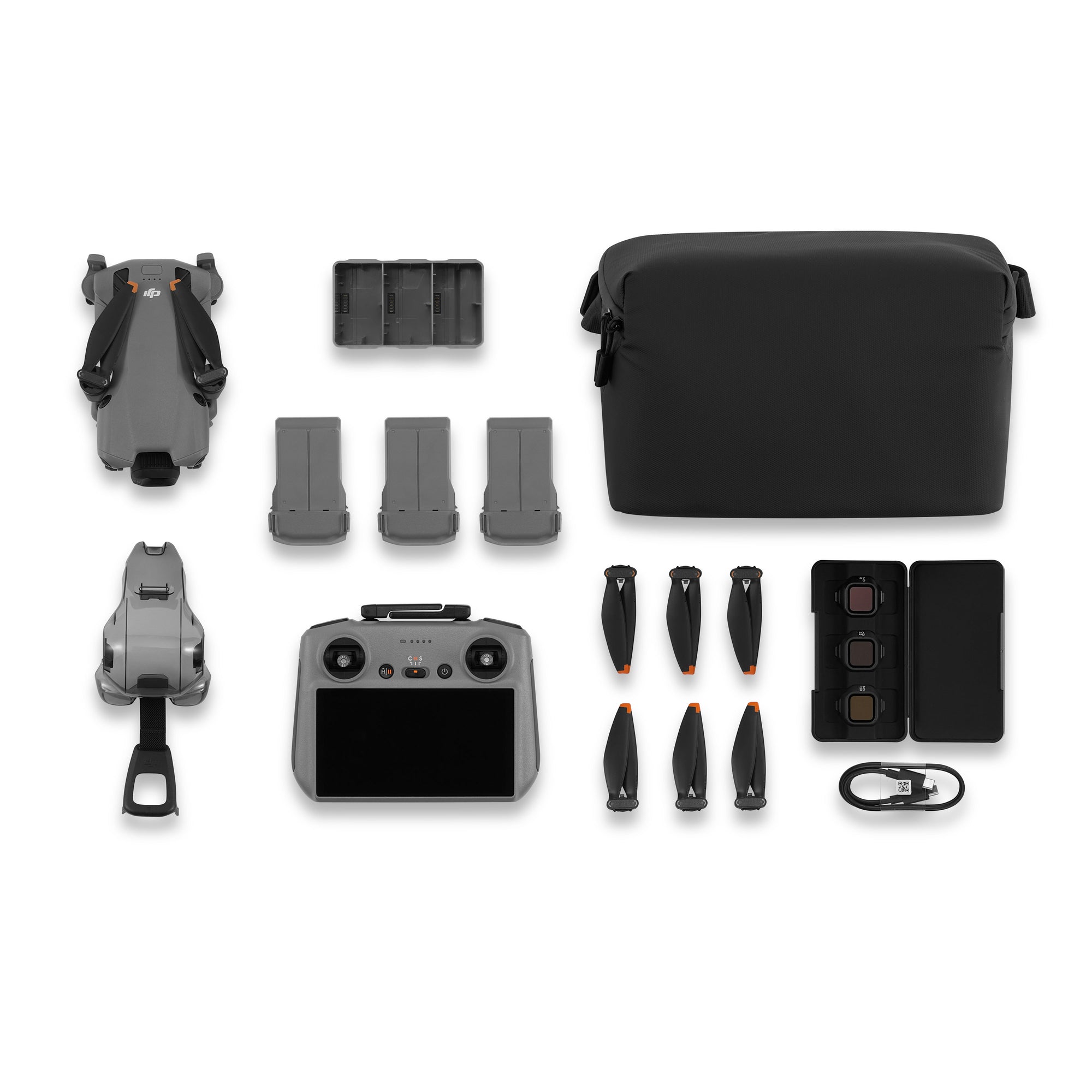DJI Mini 5 Pro RC 2 Fly More Combo Plus from a top-down view.
