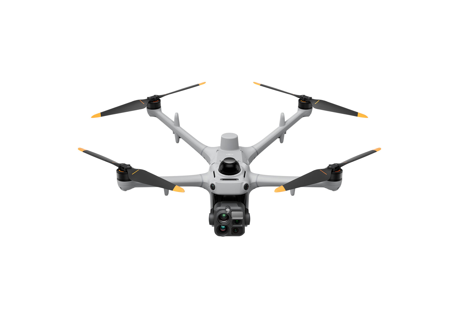 A top-down, frontal view of the DJI Matrice 5TD