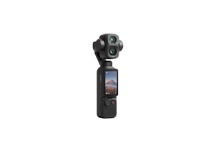 A right-facing angled view of the DJI the Osmo Pocket 4P with its screen rotated vertically