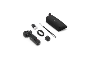 Osmo Pocket 4P Standard Combo in Classic Black from a top-down, angled view