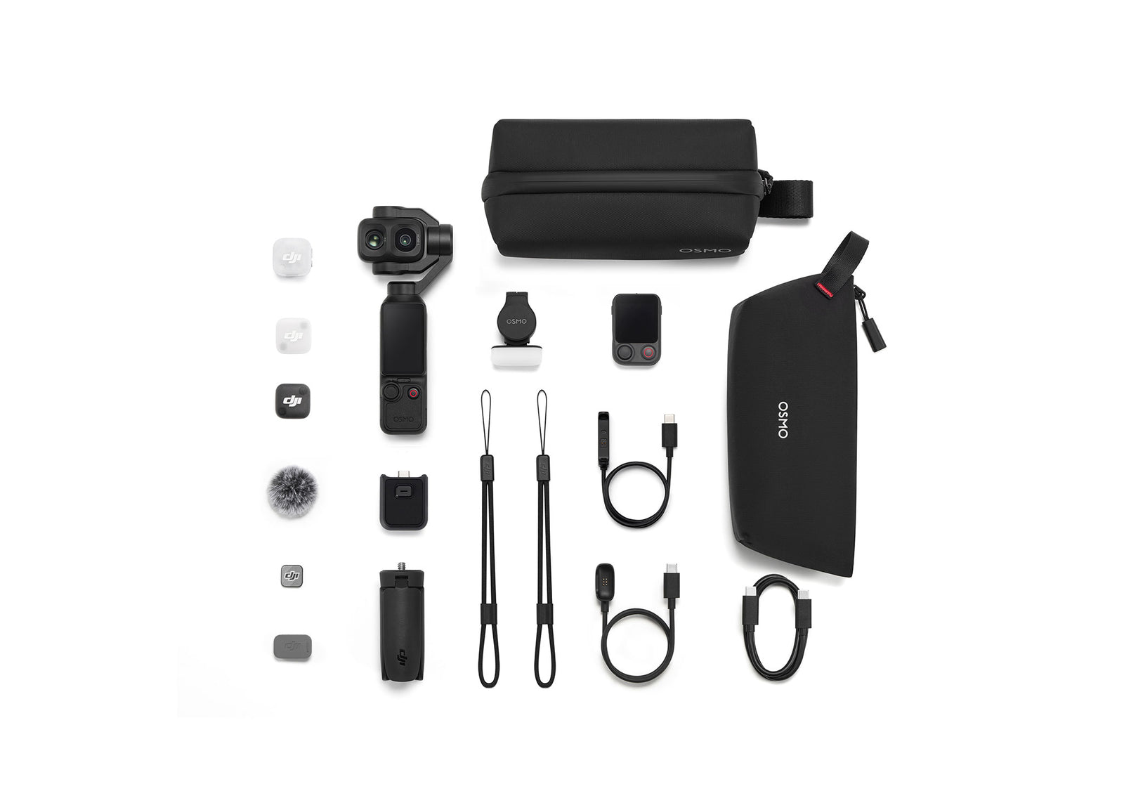 A top-down view of the DJI Osmo Pocket 4P Vlog Combo