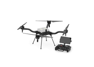 Freefly Astro and its controller against a white background