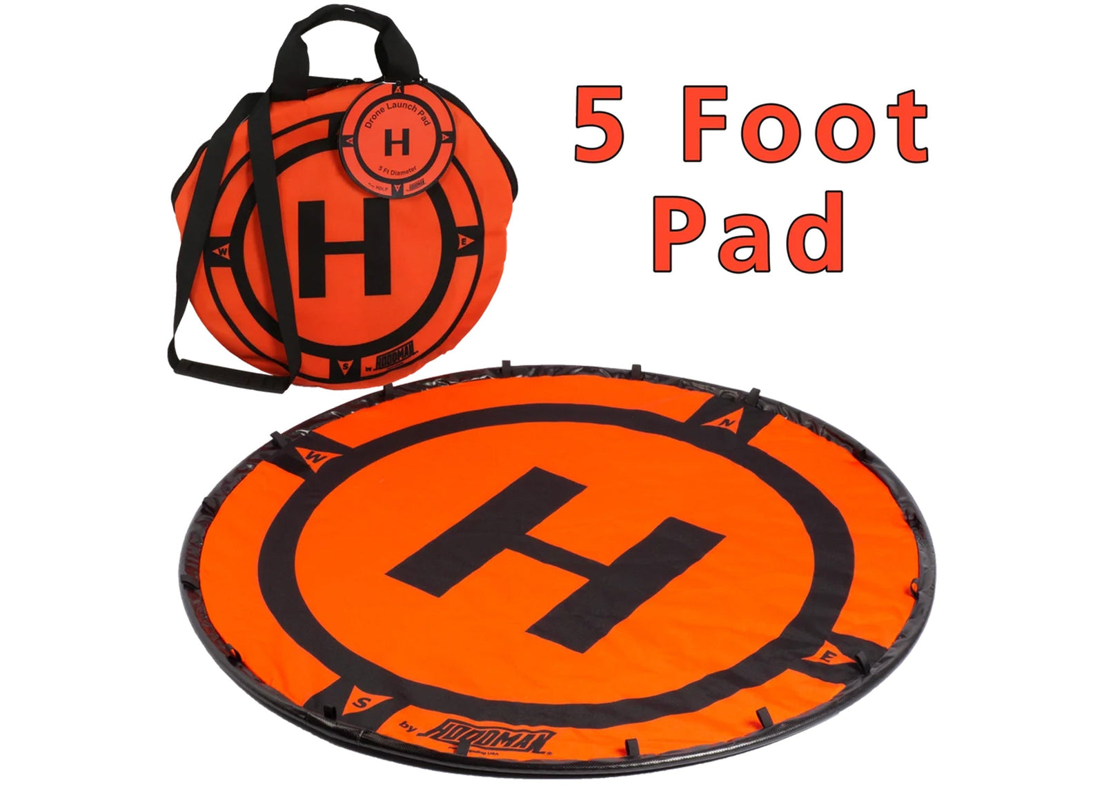 Hoodman Weighted UAV Drone Landing Pad 5 Ft - 1 - Hoodman Corporation